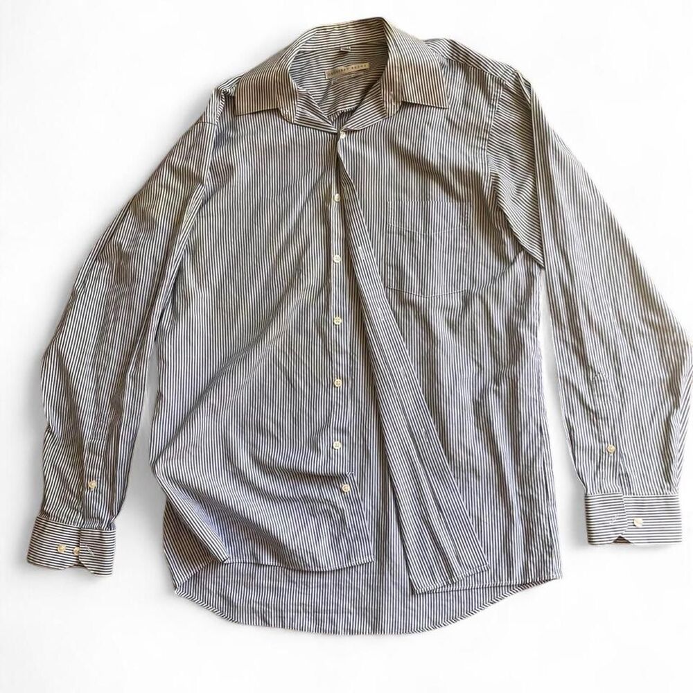 Geoffrey-beene Men's Blue and Grey Shirt